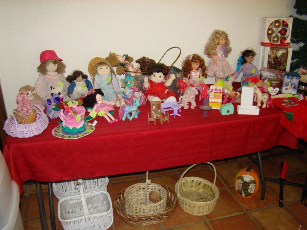 Vintage Dolls on Table